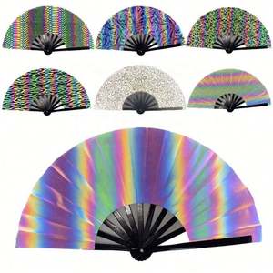 Abanicos Plegables de Bambú Personalizados con Logotipo Impreso Kpop, para Regalo, Negocios, Bodas, OEM, Arte - Product Image 5