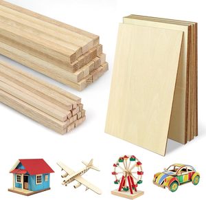 Bâtons de feuilles de bois de <span class=keywords><strong>balsa</strong></span> inachevés, tiges de goujon <span class=keywords><strong>en</strong></span> bois feuilles de tilleul carrées, 50 pièces d'artisanat <span class=keywords><strong>en</strong></span> bois pour la fabrication de projets de bricolage artisanaux - Product Image 3