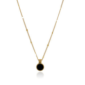 Collar de Joyería con Colgante de Madreperla Blanca Chapado en Oro de 18k y Acero Inoxidable 316L Resistente al Agua y al Deslustre, con Logotipo Personalizado para Mujer - Product Image 5