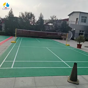Pavimento da badminton antiscivolo usato campo da tennis ad incastro piastrelle sportive per campi a bassa manutenzione