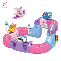 Juguete de tren magnético Chengji, kit de construcción DIY para niñas, educativo STEM, colorido, cubo 3D levitante, juego de tren magnético antigravedad con pista.