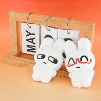 Porte-clés en peluche personnalisé, jouets en peluche lapin, breloque en peluche douce sur mesure, vente en gros, jouets en peluche lapin de Pâques pour enfants