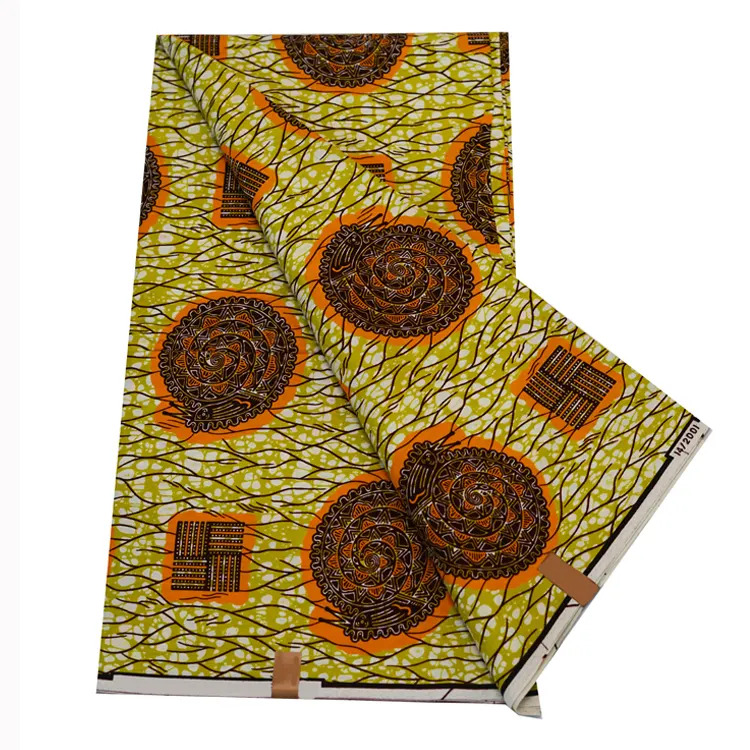 Diskon besar 100% katun lembut lilin Ankara kain cetak lilin Afrika kain tekstil tenun Jacquard Nigeria desain untuk membuat pakaian