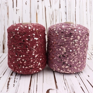 Chaude 60% Angora lapin cheveux vison fil 3MM + 6MM paillettes <span class=keywords><strong>1KG</strong></span> pour tricot à la main couture tissage broderie recyclé caractéristiques - Product Image 3