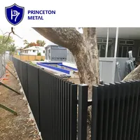 Hàng Rào 3D VƯỜN Đen Bột Tráng Úc Loại Nhôm Dọc Blade Fencing
