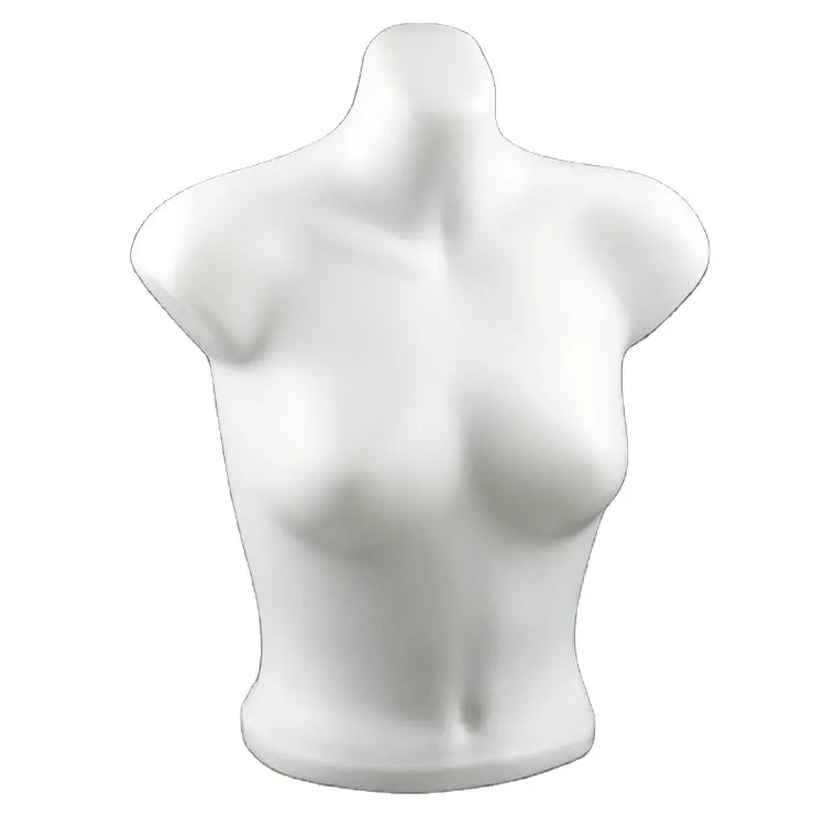 महिलाओं के लिए बड़ा हिप आधा शरीर पुतला, महिला के बड़े स्तन, पोशाक फॉर्म, कपड़ों के प्रदर्शन के लिए मखमली सुडौल महिला पुतला