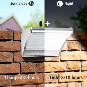 Luz de pared solar de calidad 3,2 V 1500mAh Batería Luz de jardín solar de aluminio Blanco frío <span class=keywords><strong>24</strong></span> LED Sensor solar Luz Carretera al aire libre - Product Image 5