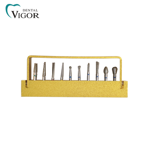 Ensemble de 30 fraises diamantées dentaires à haute vitesse, porte-fraise en aluminium, bloc de désinfection - Product Image 2
