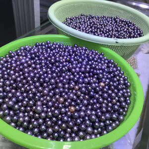 Высокое качество 9-12 мм AA + большой фиолетовый жемчуг DIY на заказ ювелирные изделия с золотым цветом с полуотверстием идеальный натуральный пресноводный свободный жемчуг - Product Image 3