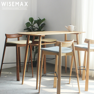 WISEMAX FURNITURE Meubles <span class=keywords><strong>de</strong></span> <span class=keywords><strong>bar</strong></span> modernes, meubles <span class=keywords><strong>de</strong></span> salle à manger, cuisine, <span class=keywords><strong>tabouret</strong></span> <span class=keywords><strong>de</strong></span> <span class=keywords><strong>bar</strong></span> en bois et tissu avec dossier pour restaurant - Product Image 2