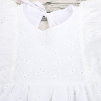 Fabricants de vêtements pour bébés, vêtements pour bébés filles sur mesure, robe sans manches blanche, robes d'été pour bébés