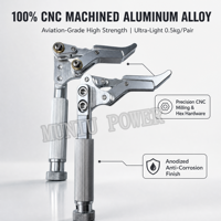 Pièces de frein pour fauteuil roulant en alliage d'aluminium CNC, verrou de roue réglable à pousser pour verrouiller, pour fauteuils roulants sportifs et manuels