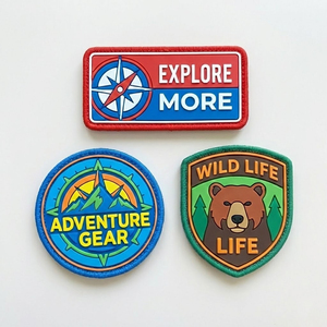 CCH Customized 3D silicone rubber PVC garment label stickers featuring various identification patterns - Product Image 4