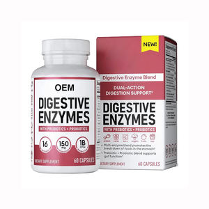 Private Label integratore intestinale Spirulina probiotici prebiotici enzimi digestivi capsule per una sana digestione - Product Image 1
