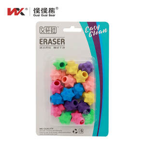 Vendita diretta della fabbrica-Multi-angolo tappo a matita gomma con 3D stella poligonale colorato in gomma speciale studenti 30-40 Pack promozione - Product Image 6