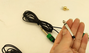 Suoxnele personnalisé Silicone 6.35mm 1/4 "<span class=keywords><strong>Jack</strong></span> pince à tatouer cordon <span class=keywords><strong>prise</strong></span> à 90 degrés RCA Pro alimentation pistolet à tatouer câble - Product Image 4