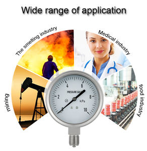 เกจวัดแรงดันแบบแคปซูล สแตนเลส 304ss ขนาด 100 มม. 600mbar Kpa <span class=keywords><strong>MmH2O</strong></span> ราคาโรงงาน - Product Image 6
