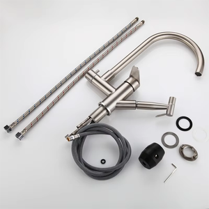 Grifo Monomando de Acero Inoxidable 304 FSH OEM con Rociador Extraíble de Rotación de 360 Grados para Fregadero de Cocina, Mezclador de Agua Fría/Caliente con Cerámica - Product Image 2