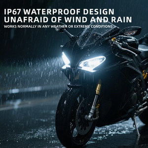 Nuovo Faro Anteriore LED 12V per Moto, Mini Luci di Guida Bianche e Gialle Bicolore <span class=keywords><strong>H4</strong></span> P15D BA20D - Product Image 3