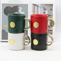 Coffret Cadeau Luxe pour Entreprise : Plaque en Cuivre, Plaque d'Immatriculation en Bronze avec Logo Personnalisé, Médaille Métallique, Tasse à Café en Céramique Thermique pour Usage Quotidien