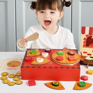 Juego de Tarjetas Educativas con Horno de Juguete, Juego de Imitación Montessori, Pizza de Madera para Niños de 3 Años en Adelante - Product Image 2