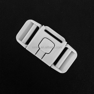 Hebilla de bebé de tres puntos de estilo japonés de alta calidad, hebilla de bloqueo de plástico gris y blanco de 25mm, piezas y accesorios especiales para bolsas - Product Image 3