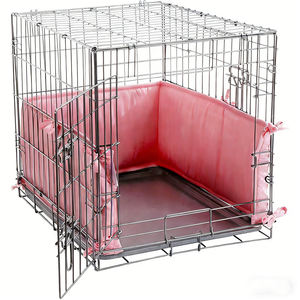 Protection de cage pour chien avec attaches, protection de cage en fil métallique pour cage de porte d'entrée, coussin d'entraînement, protection de cage pour animal de compagnie - Product Image 1