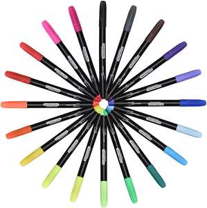 Set de 20 stylos marqueurs permanents pour tissu-Non toxique, <span class=keywords><strong>indélébile</strong></span> et permanent Peinture pour tissu Stylo <span class=keywords><strong>marqueur</strong></span> <span class=keywords><strong>textile</strong></span> à pointe fine - Product Image 1