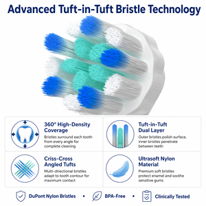 Têtes de <span class=keywords><strong>brosse</strong></span> à dents électriques de rechange OEM compatibles avec la série <span class=keywords><strong>IO</strong></span>, logo personnalisé, poils souples - Product Image 4
