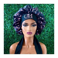 Bonnet en satin avec logo personnalisé avec contrôle des bords, cravate maman et moi bonnets en soie vente en gros