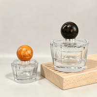 Nouvelle conception – Flacons en verre de 70 ml à forme spéciale avec bouchon à sertir, flacon vaporisateur de parfum hautement transparent avec capuchon à bille en résine