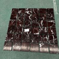Carrelage en mosaïque de marbre classique, carrelage de salle de bain en jet d'eau, mosaïque blanche pour la décoration murale