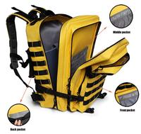 Sac à dos tactique unisexe 45L personnalisable pack d'assaut de 3 jours avec doublure USB en polyester imperméable polymère fermeture éclair grand sac Molle