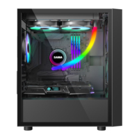SAMA Nueva llegada Game Computer case Rtx 3090 Pc Cases Personalizar Logo Micro Atx case con ventiladores de refrigeración RGB