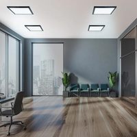 12W 18W 24W 40W 15x15 21X21 29X29 6500K Moderne LED Carré Noir Étanche Home Office Plafonnier Lumières