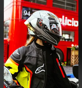 Полнолицевые мотоциклетные шлемы OEM DOT с двойным козырьком Casco De Moto с большим хвостом, пинлок, мотоциклетный шлем, мотоциклетный шлем