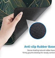 Tapis de souris XXL personnalisé Golden Mountain Line, base en caoutchouc antidérapante, sublimation, bords cousus, tapis de bureau pour ordinateur portable