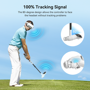 AMVR <span class=keywords><strong>VR</strong></span> Golf Club Attachement pour Contrôleur Droit Compatible Meta/<span class=keywords><strong>Oculus</strong></span> pour Quest 3S/Quest 3 Longueur Réglable 80 Degrés <span class=keywords><strong>Jeux</strong></span> - Product Image 5
