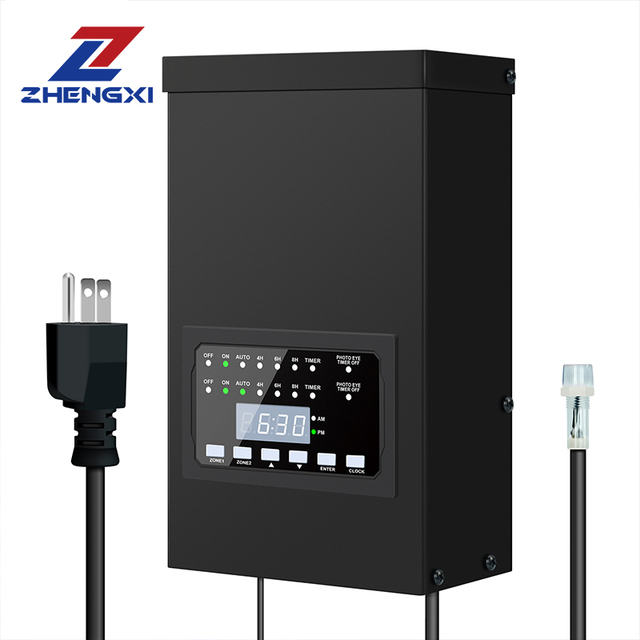 150W Outdoor Lighting Power Transformer with Timer for 120VAC 12V/14V Low Voltage Landscape Lighting