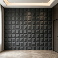 Panel Dinding 3D Piramida PU 600x1200 Modern Mudah Dipasang Tahan Air Tahan Api Tahan UV untuk Kamar Mandi, Gym, Dalam & Luar Ruangan