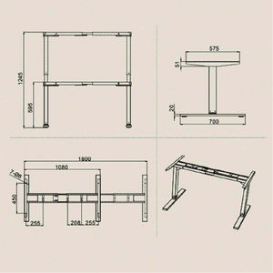 OMNI Modern ergonomik dayanıklı dikdörtgen bacak ekonomik 2 motorlar 3 aşamaları yüksekliği ayarlanabilir ayakta ev ofis masası masası - Product Image 3