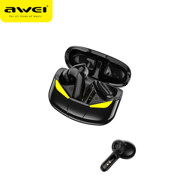 Awei T35 TWS Earbuds New Design Gaming Earphone with LED Battery Indicator In-Ear Headphone for Mobile Phone