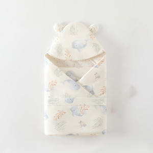 חיתול רך ונושם מכותנה אורגנית מבמבוק לתינוקות, שמיכת עיטוף מוסלין לתינוקות, שקי שינה לתינוקות - Product Image 2