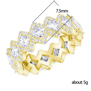 Anillo de eslabones cubanos con forma de rombo para hombre, diseño geométrico, para uso diario - Product Image 5