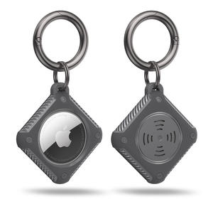 Ronde Sleutelhanger Anti Verloren Koolstofvezel Tpu Vierkante Beschermhoezen Voor Airtag Tracker Hondenhalshouder - Product Image 2