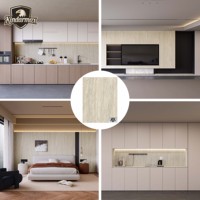 Panneau MDF mélaminé aspect marbre de qualité supérieure 4x8 1220x2440mm, grain de pierre, ignifuge et résistant à l'humidité pour mur de cuisine