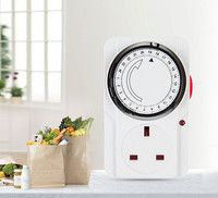 Minuterie mécanique cyclique 24 heures Minuterie intelligente pour maison Prise PC 220V Minuterie enfichable