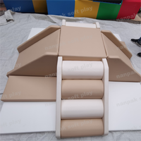 Pirámide de Espuma Blanca para Jugar, con Tobogán, Equipo de Juego Interior para Niños Pequeños, para Guarderías, Centros Comerciales, Fiestas Infantiles, Alquiler para Eventos