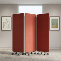 CA65 ASTM C423 Europe et Amérique, cloison acoustique autoportante en tissu polyester, panneaux modulaires d'intimité en PET