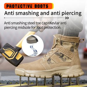 Nouvelles Chaussures de Sécurité Extérieures Tendance pour Hommes – Bottes Hautes Confortables et Durables pour la Randonnée, Respirantes, Antidérapantes et Anti-Perforation - Product Image 6